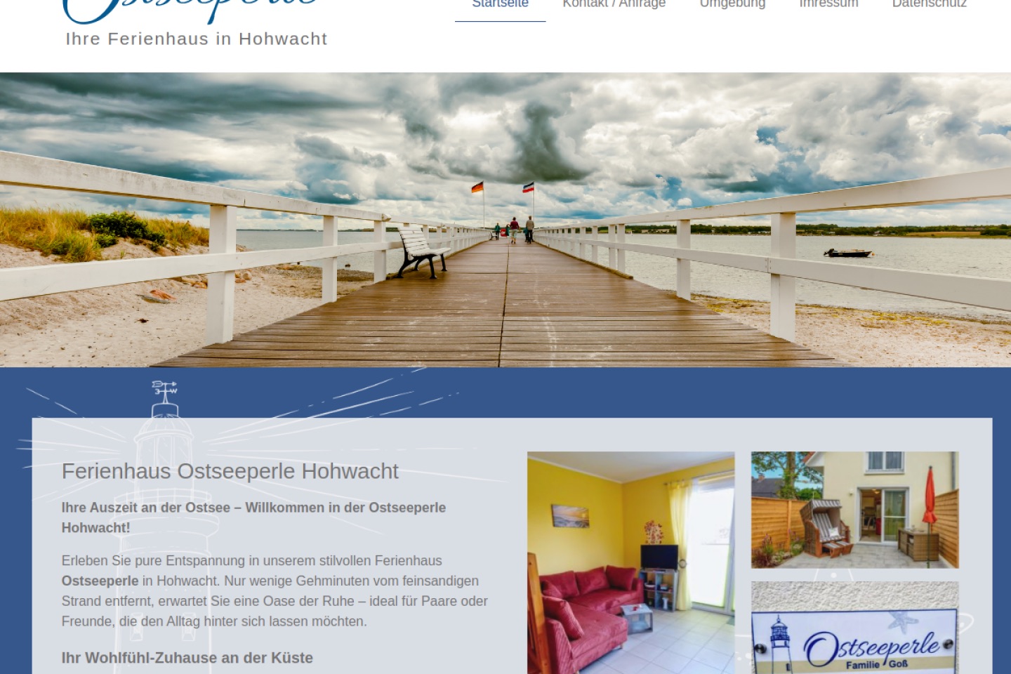 Website-Vorschau der Ostseeperle Hohwacht